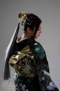 桂由美振袖グリーン