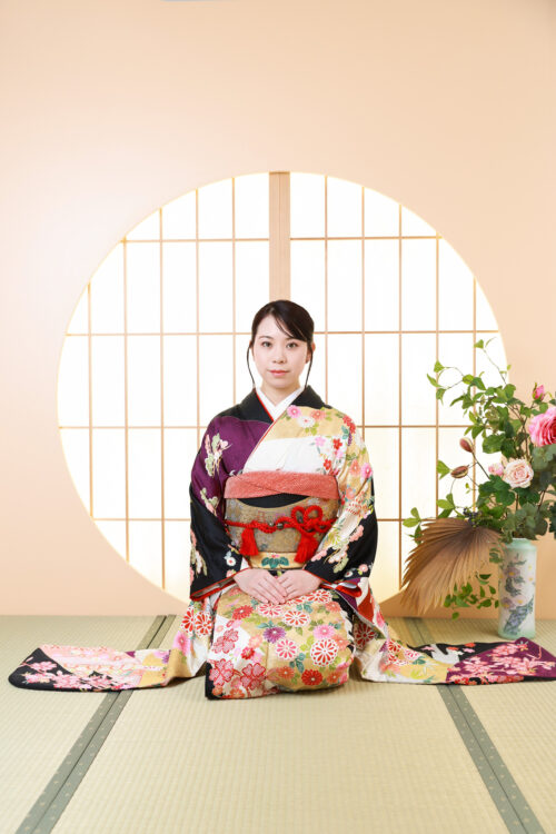 成人式振袖の上品なポートレート