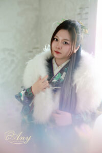 桂由美振袖グリーン