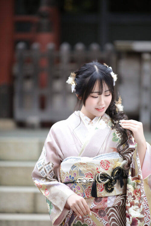 成人式振袖のポートレート写真