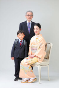 入学式家族写真