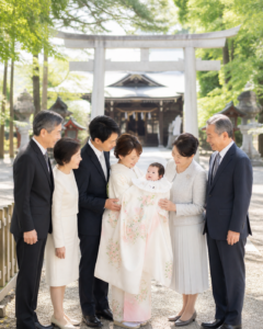 北千住で初宮参り