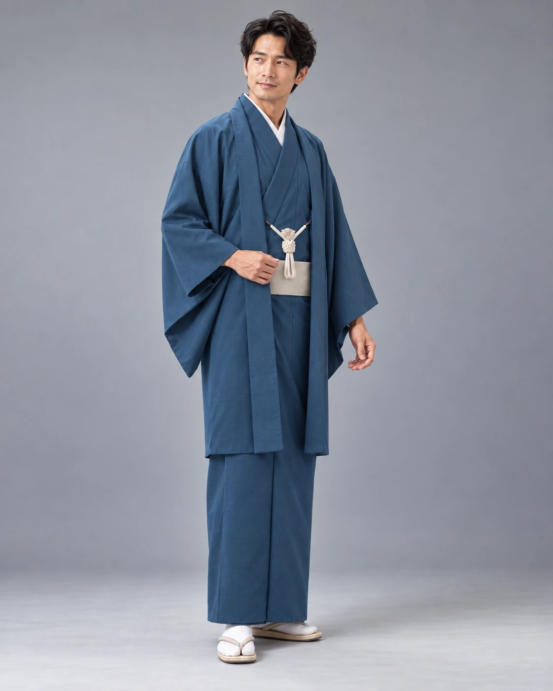 七五三 パパ着物 藍青の着物